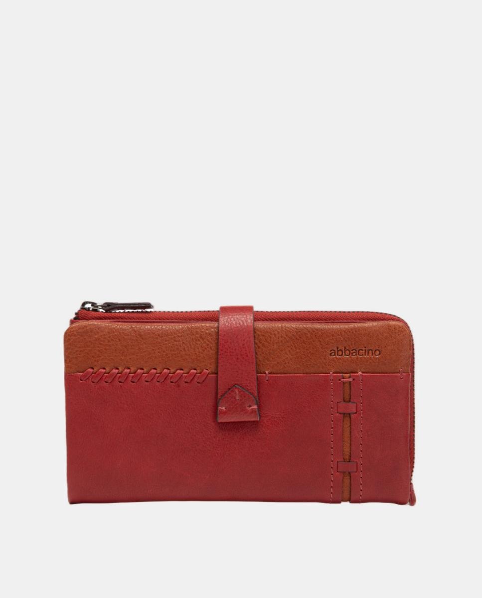 Imagem 0 de Carteira Grande em Pele Bicolor