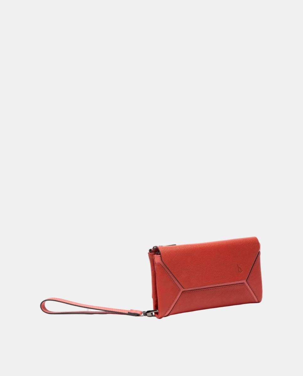 Imagen 2 de Cartera grande en piel con detalle geométrico - Abbacino - Rojo Rojo