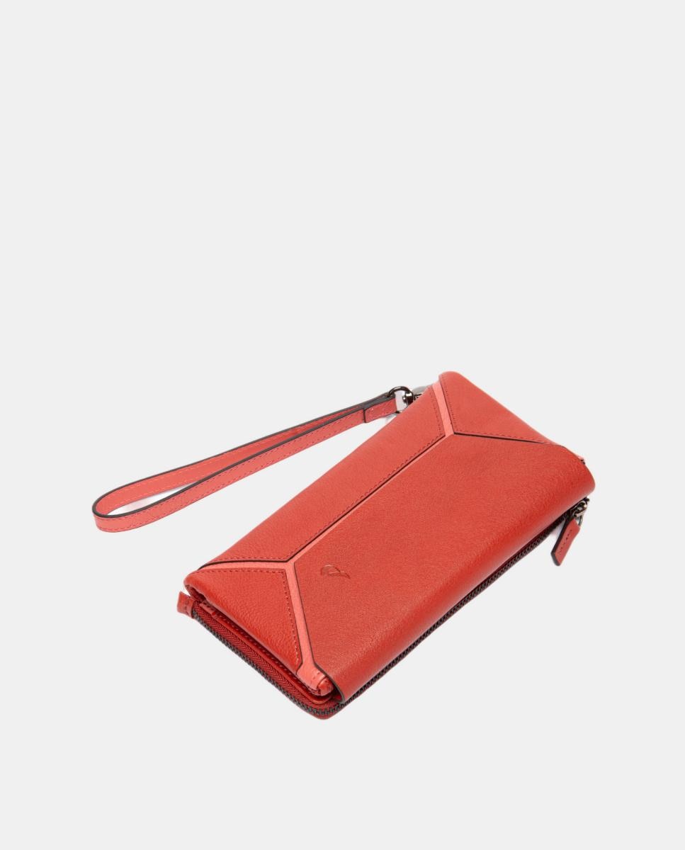Imagen 4 de Cartera grande en piel con detalle geométrico - Abbacino - Rojo Rojo