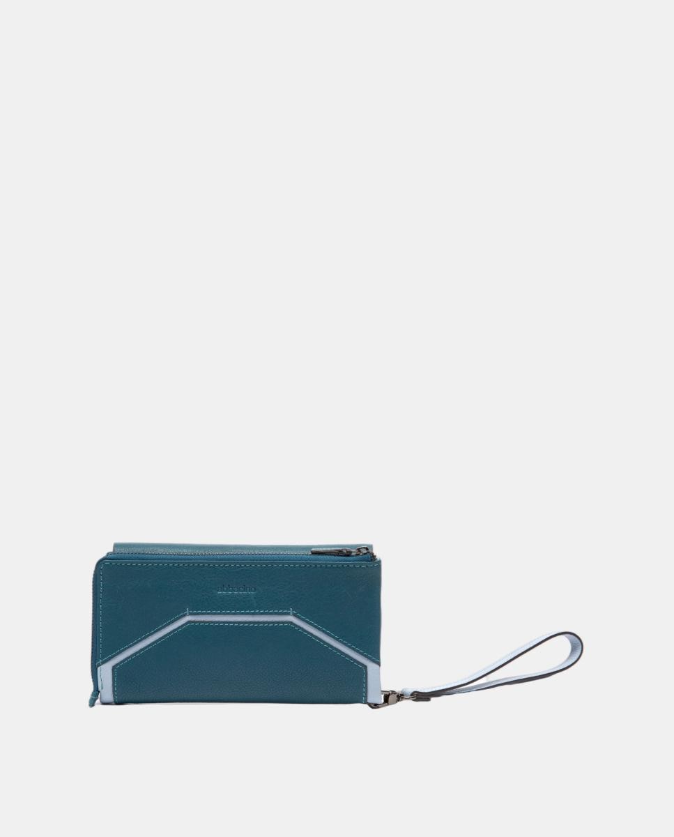 Imagen 3 de Cartera grande en piel con detalle geométrico - Abbacino - Azul Azul