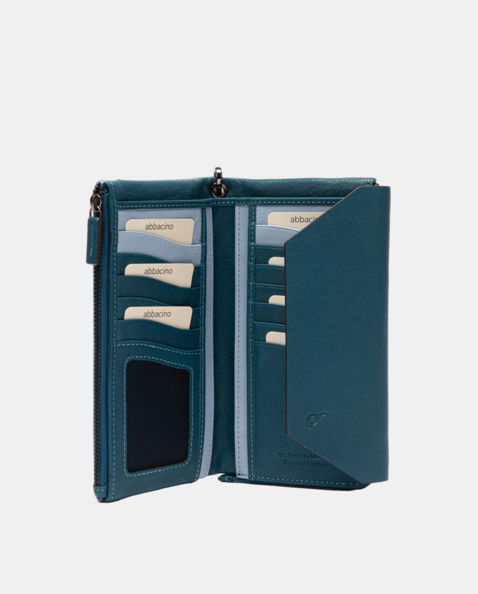 Imagen 5 de Cartera grande en piel con detalle geométrico - Abbacino - Azul Azul