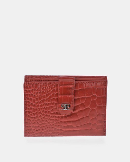 Imagem 0 de Porta-Moedas Médio em Pele Sintética com Secção para Notas - Preto