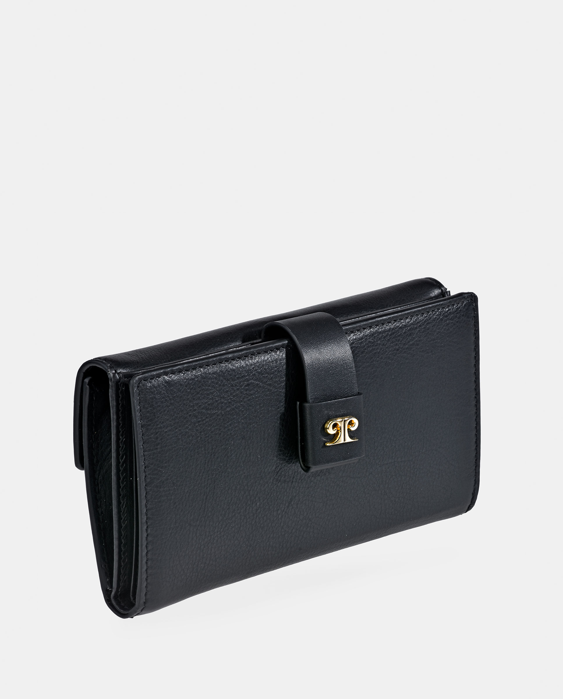 Monedero billetero grande Pierre Cardin para mujer en piel - Negro Negro-2