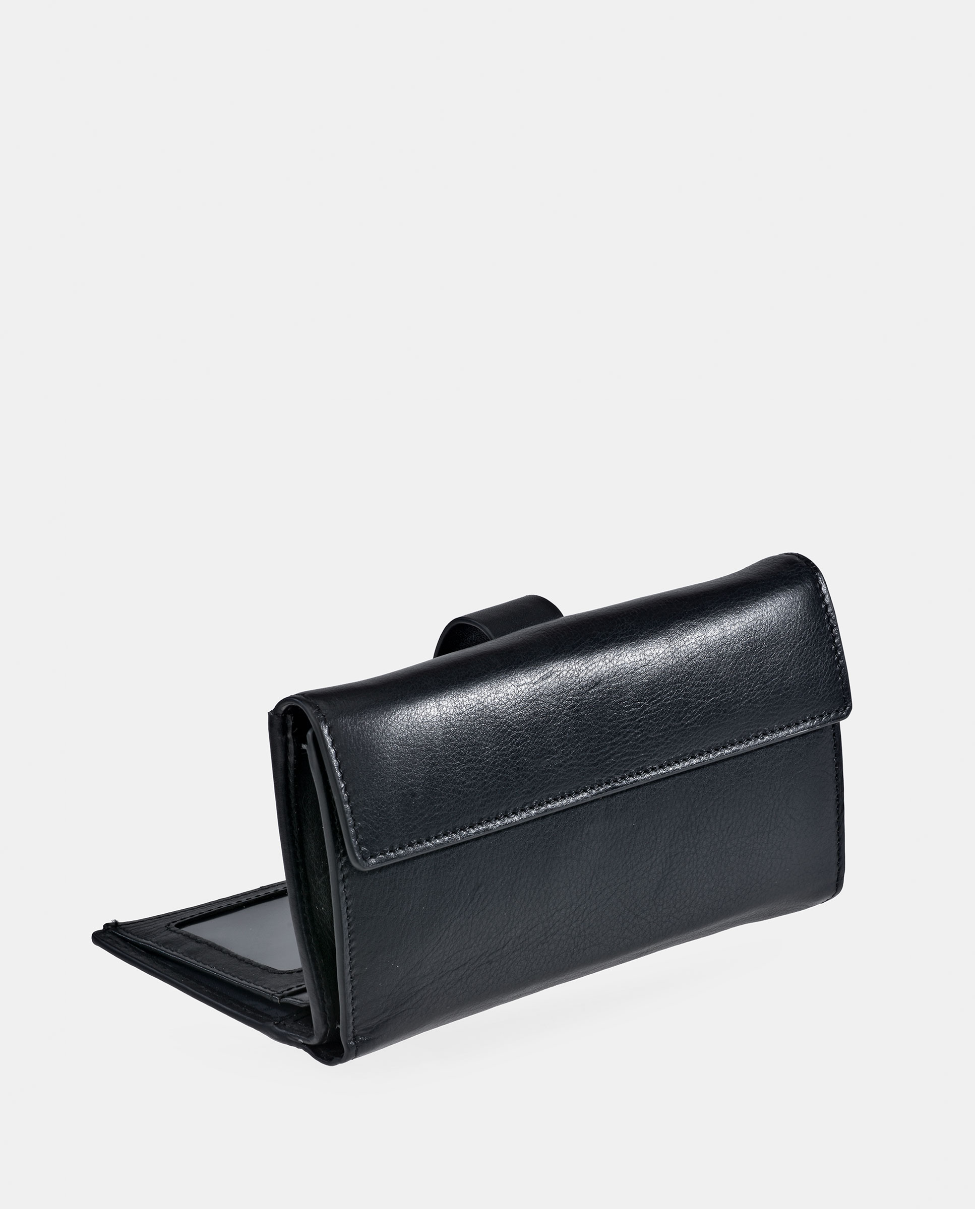 Monedero billetero grande Pierre Cardin para mujer en piel - Negro Negro-3