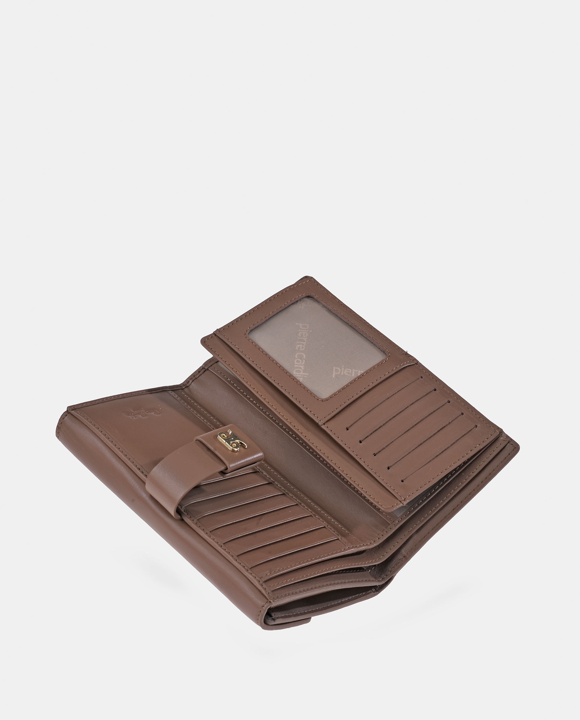 Monedero billetero grande Pierre Cardin para mujer en piel - Marrón claro Marrón claro-5