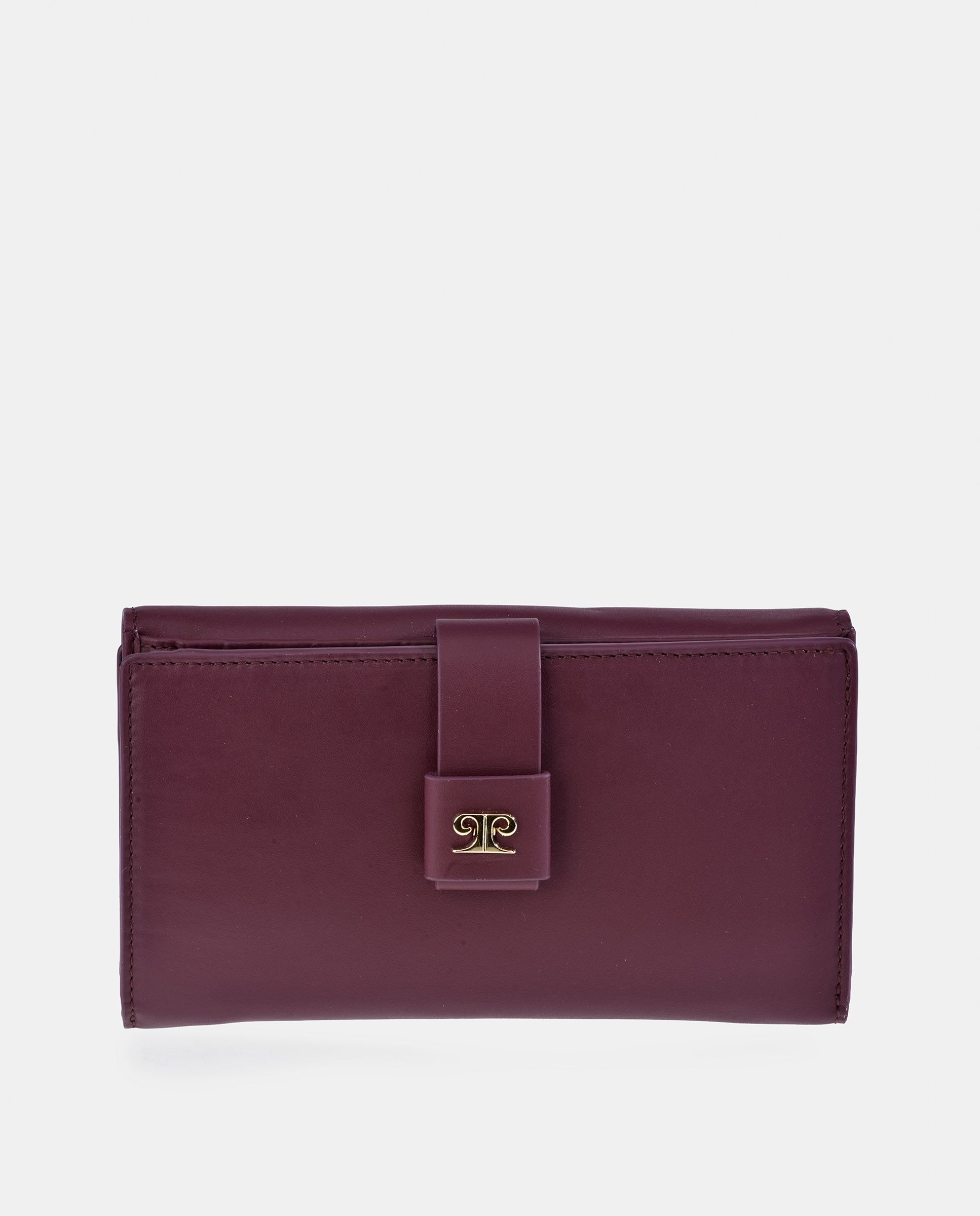 Monedero billetero grande Pierre Cardin para mujer en piel - Burdeos Burdeos-1