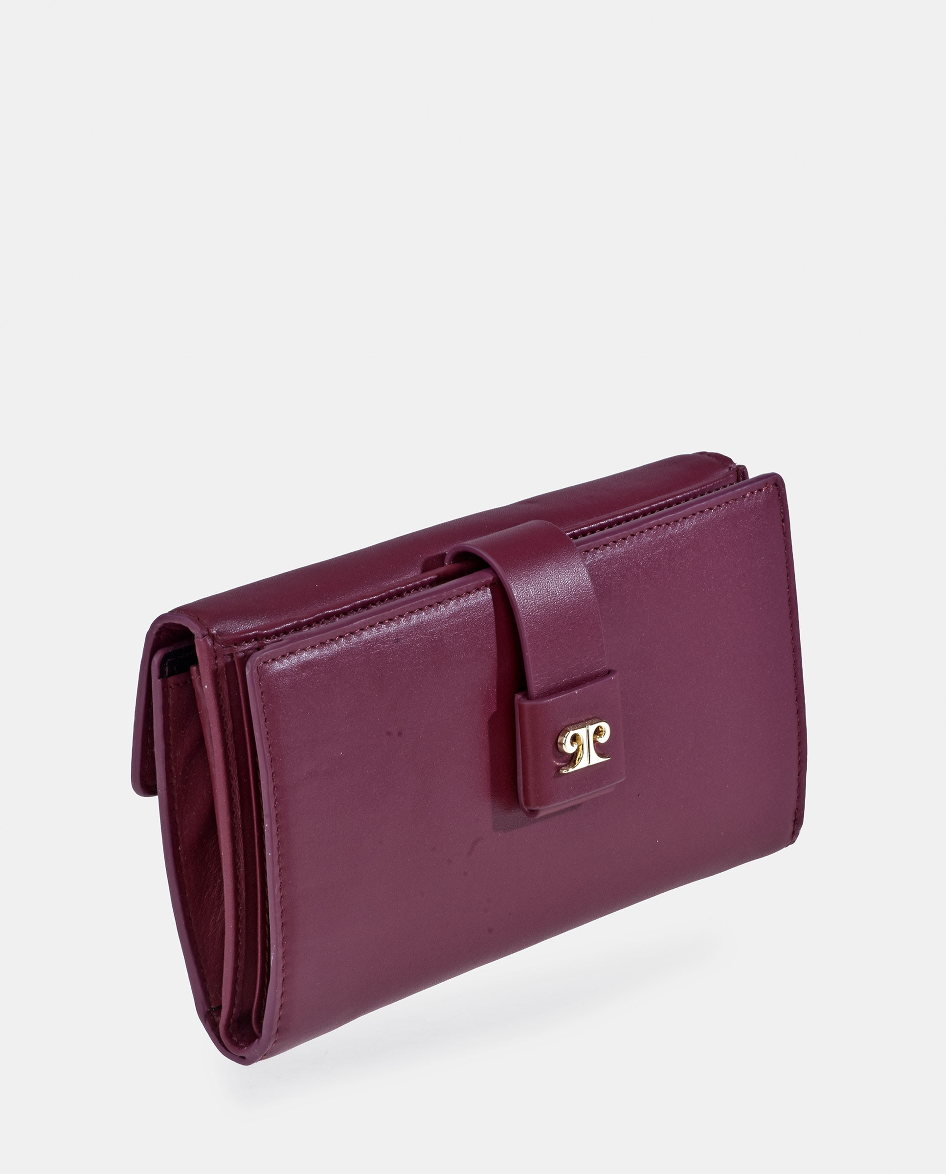 Monedero billetero grande Pierre Cardin para mujer en piel - Burdeos Burdeos-2