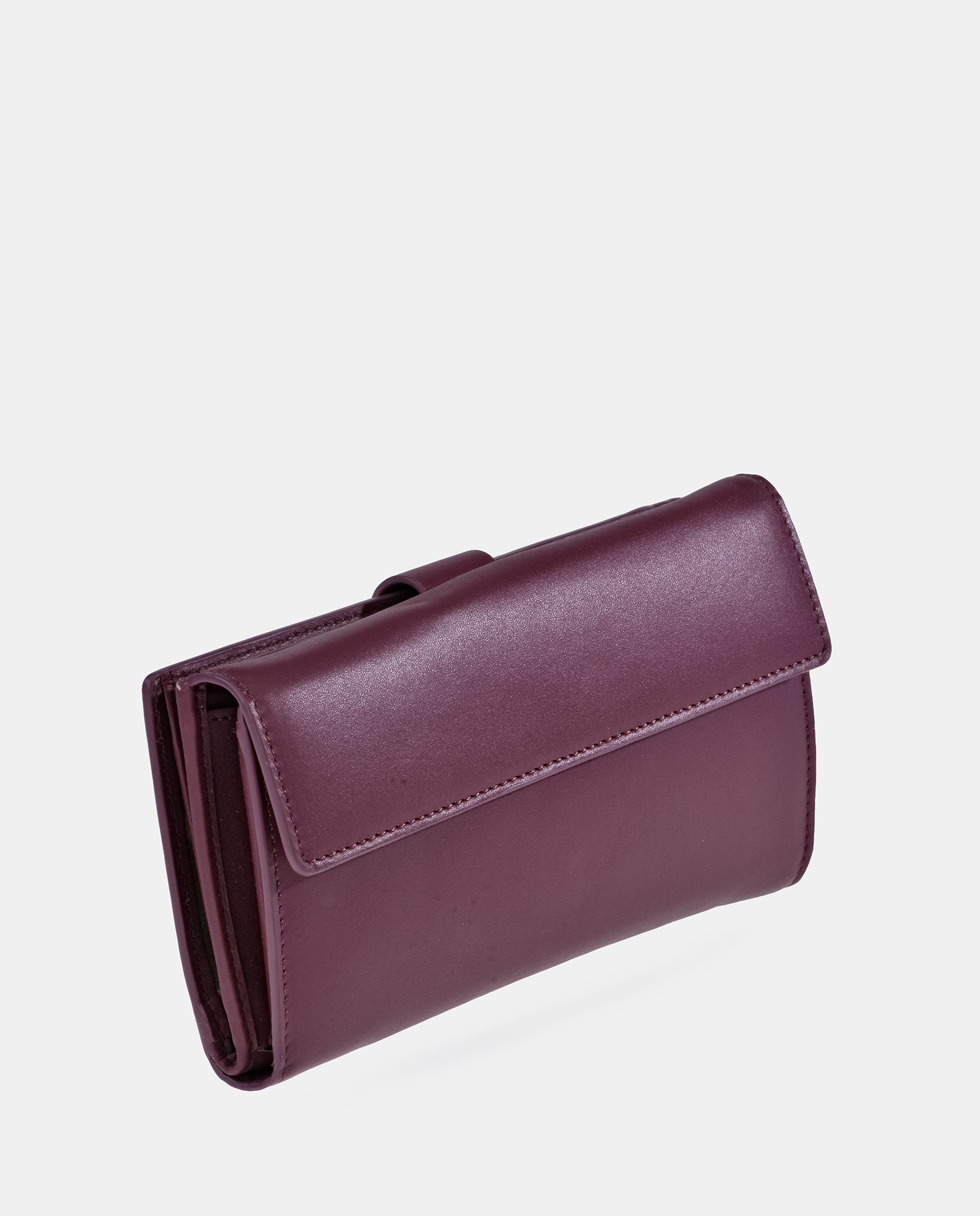 Monedero billetero grande Pierre Cardin para mujer en piel - Burdeos Burdeos-3