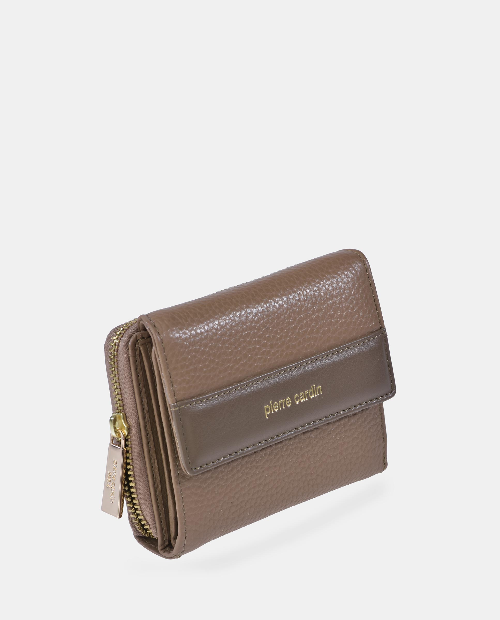 Porta-Moedas em Pele com Secção para Notas - Preto Taupe-2