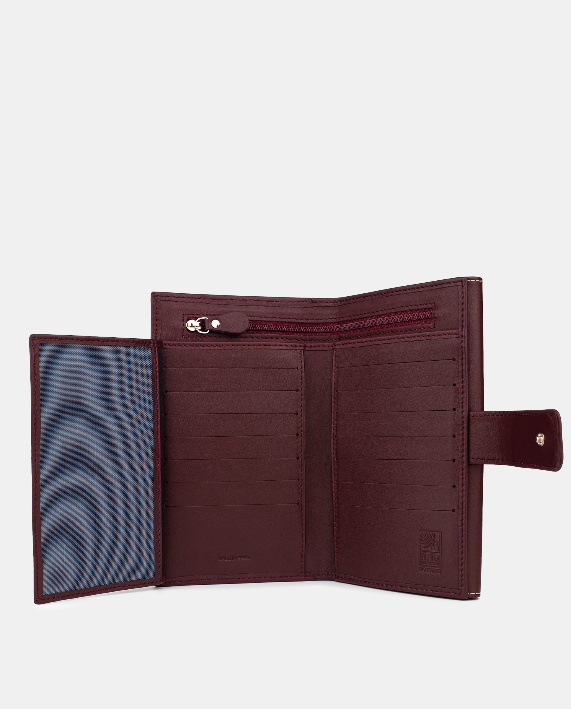 Carteira Extra Grande Bordeaux-3