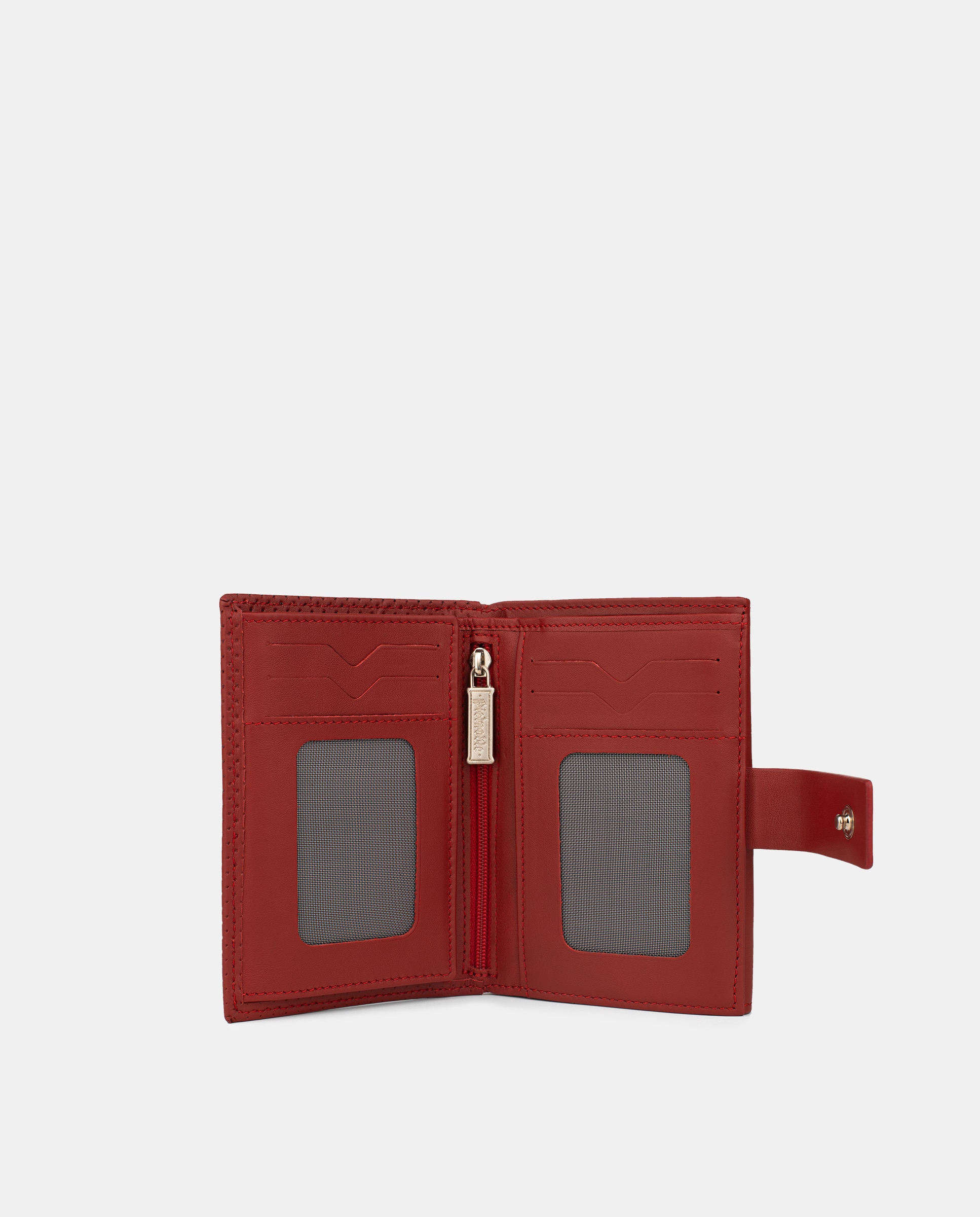 Billetero mediano - Pielnoble - Rojo Rojo-4