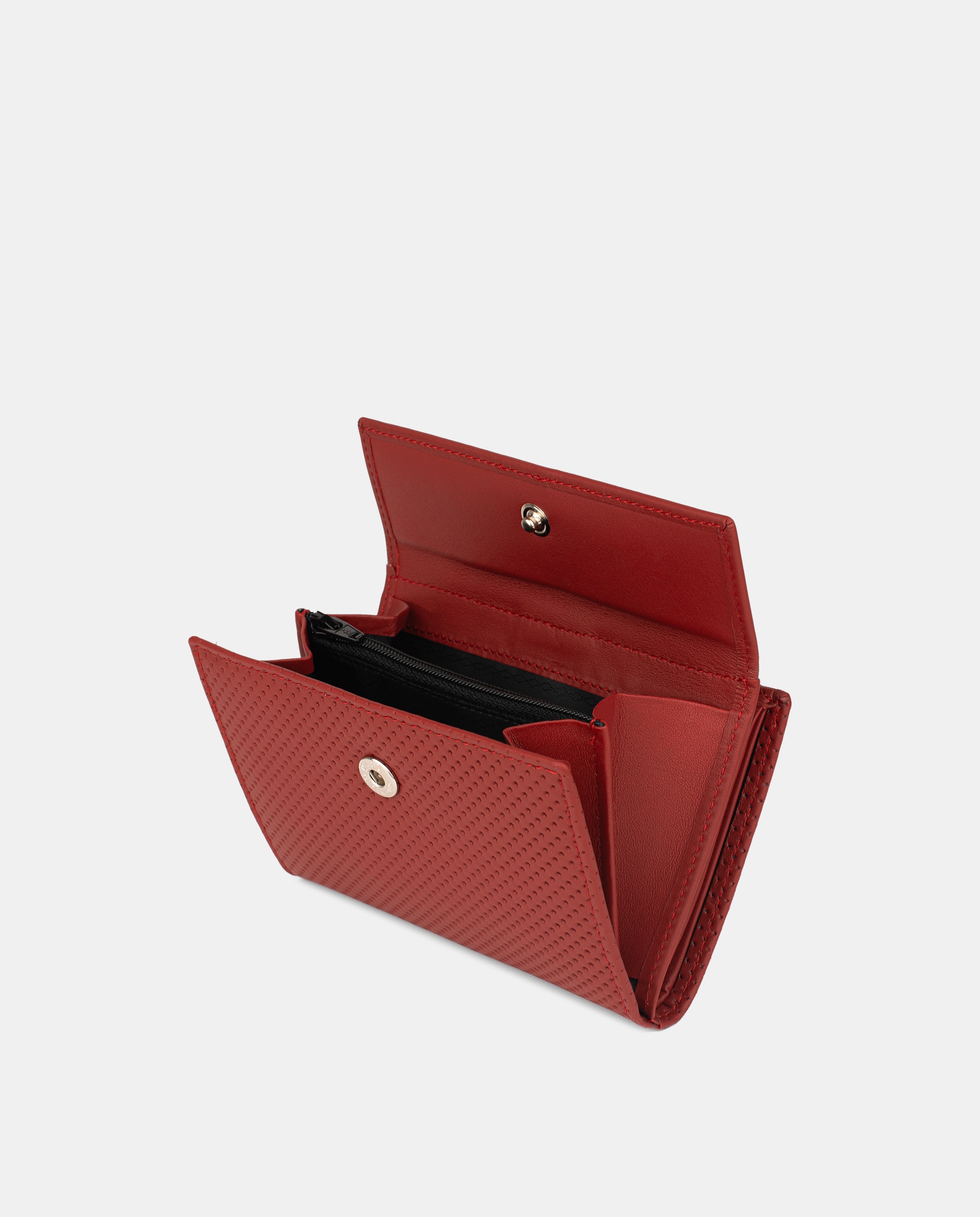 Billetero mediano - Pielnoble - Rojo Rojo-6