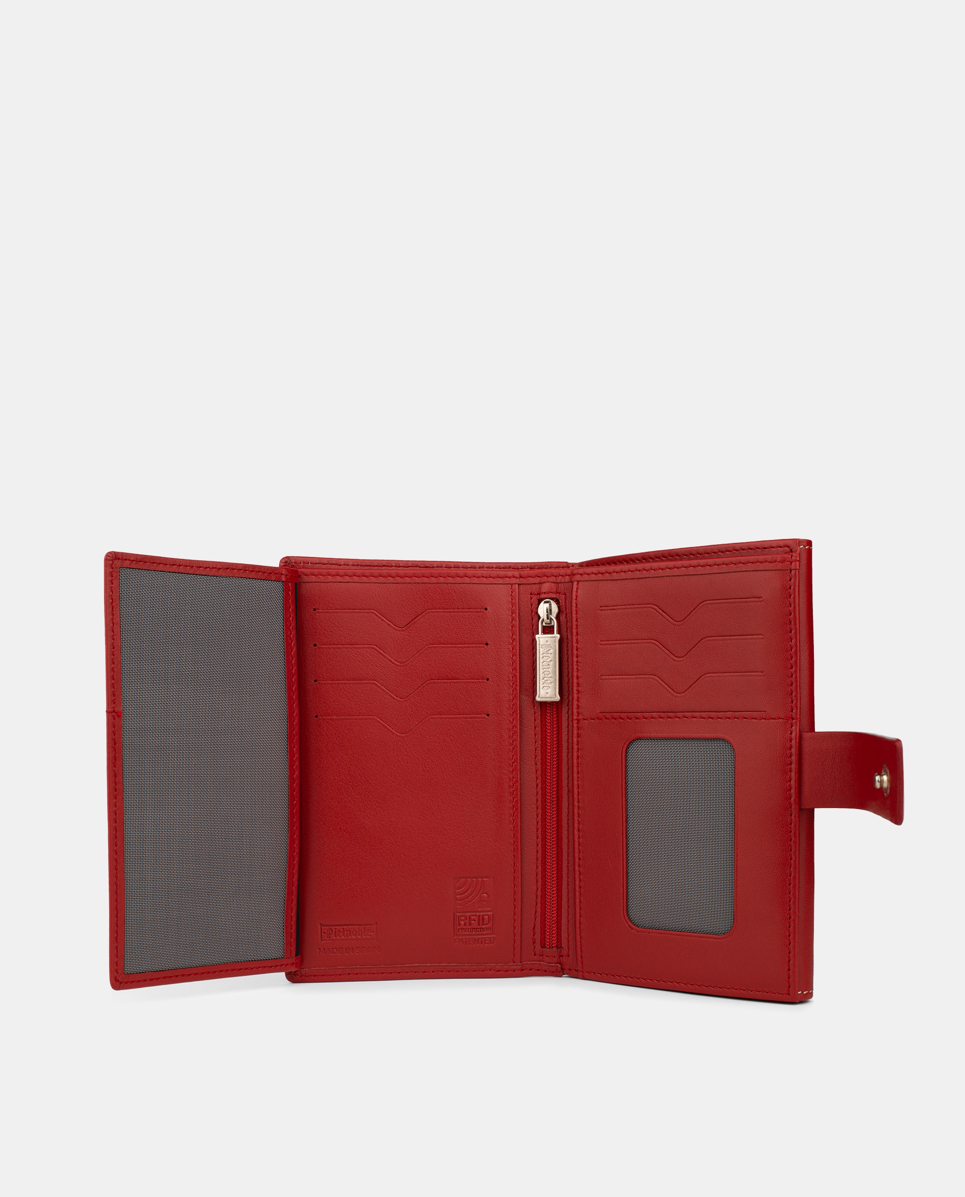 Billetero grande Rojo Pielnoble Rojo-4