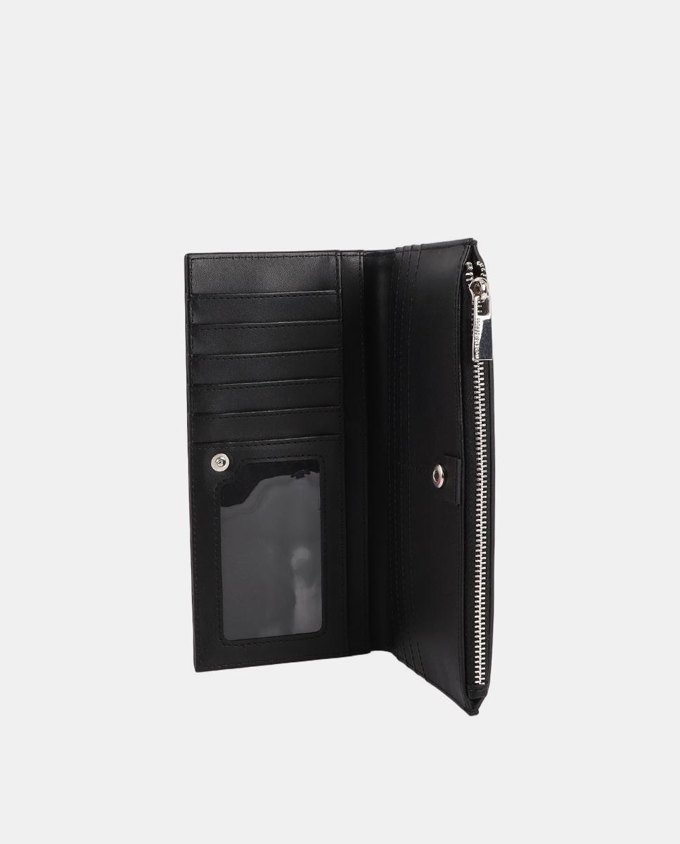 Carteira com Tachas - Dourado/Prateado Preto-2