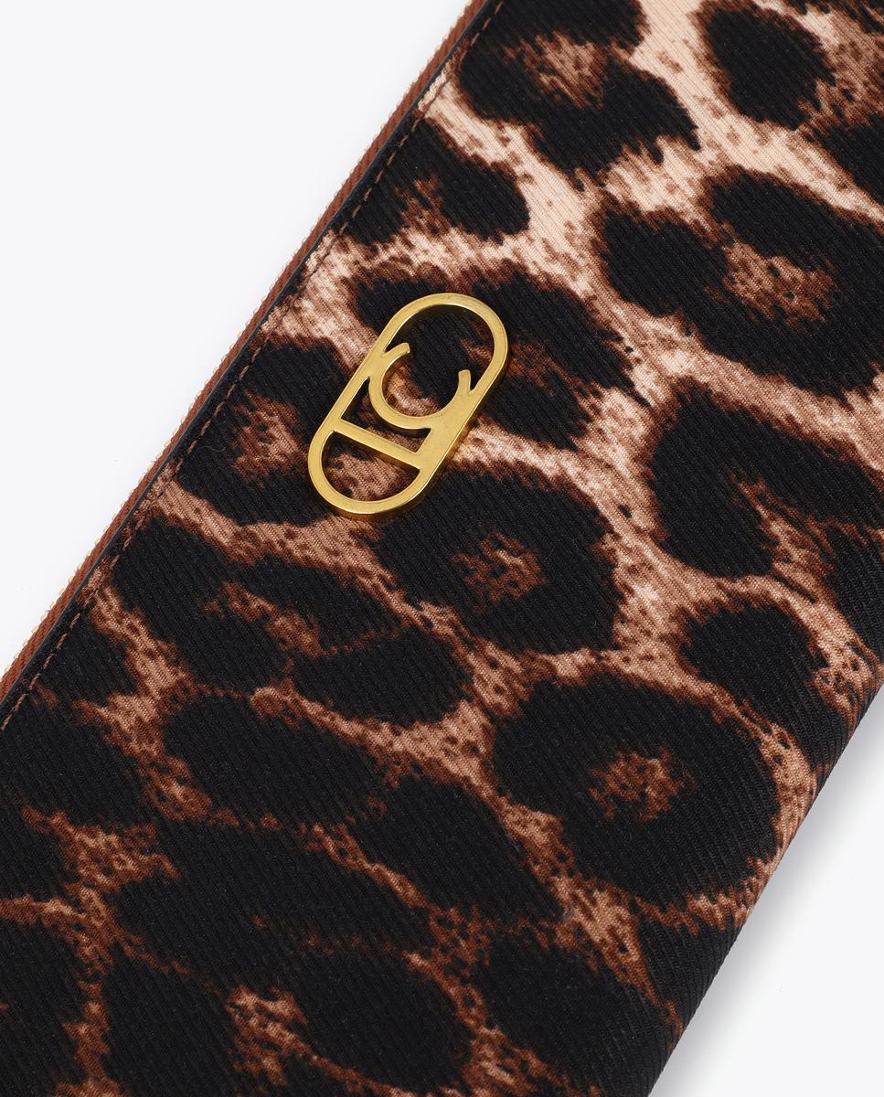 Carteira com Animal Print Castanho-escuro-4
