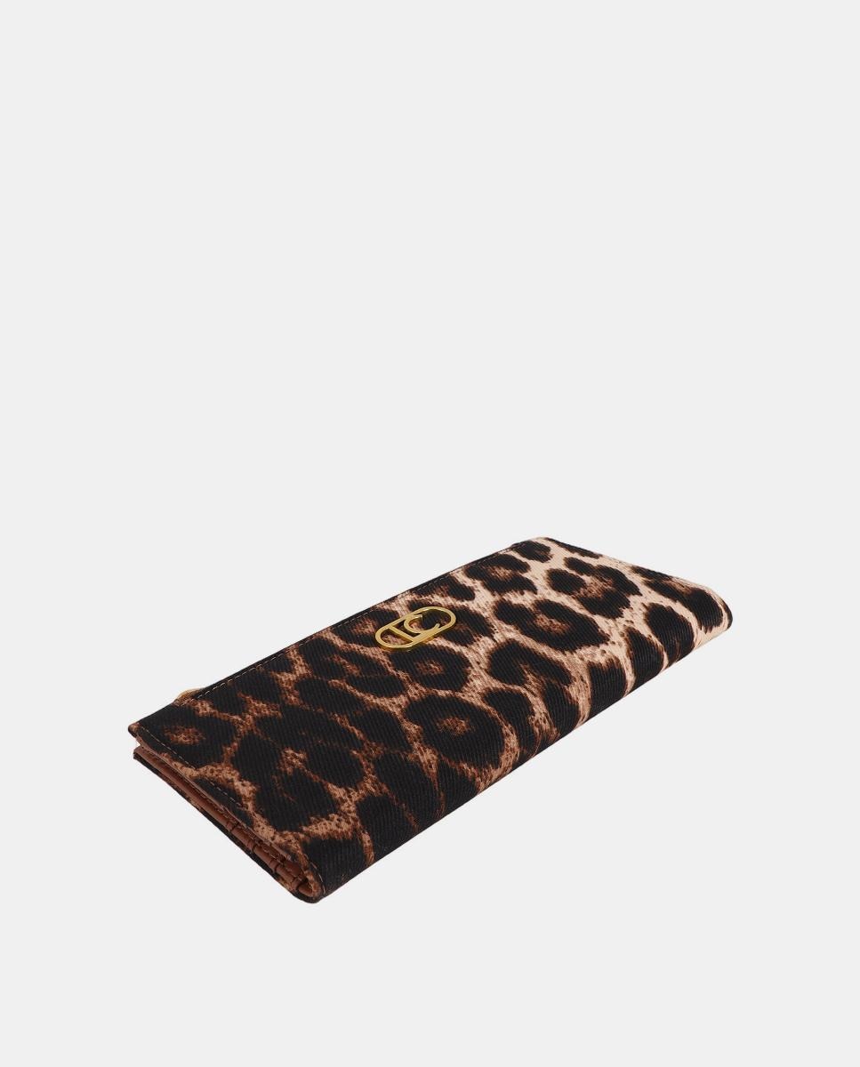 Carteira com Animal Print Castanho-escuro-5