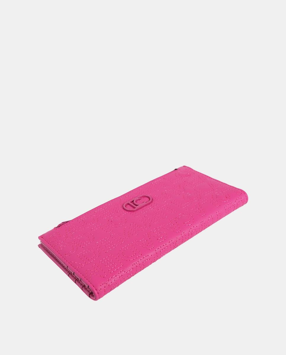 Carteira de Pespontos com Logótipo Rosa-2