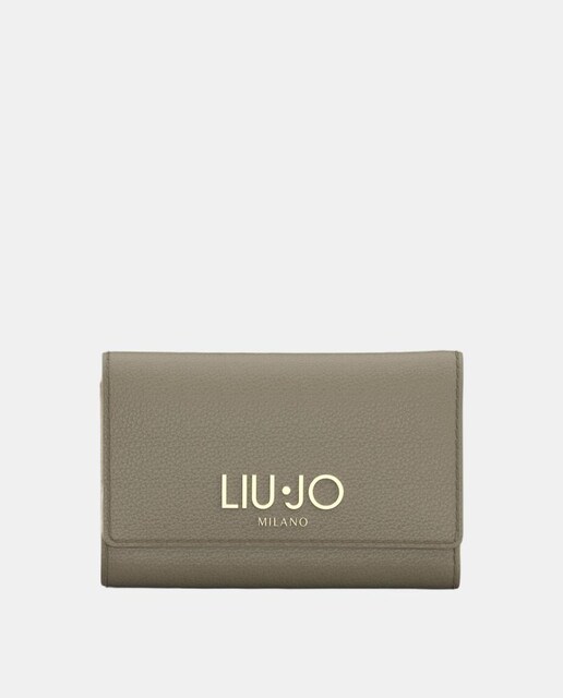 Imagem 0 de Carteira com Efeito de Pele, Abertura Dupla e Detalhe de Letras de Logótipo