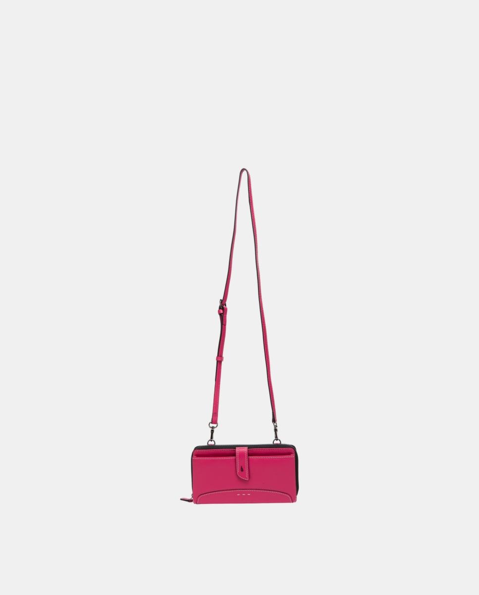 Cartera extra grande de piel con costuras - Abbacino - Fucsia Fucsia-4