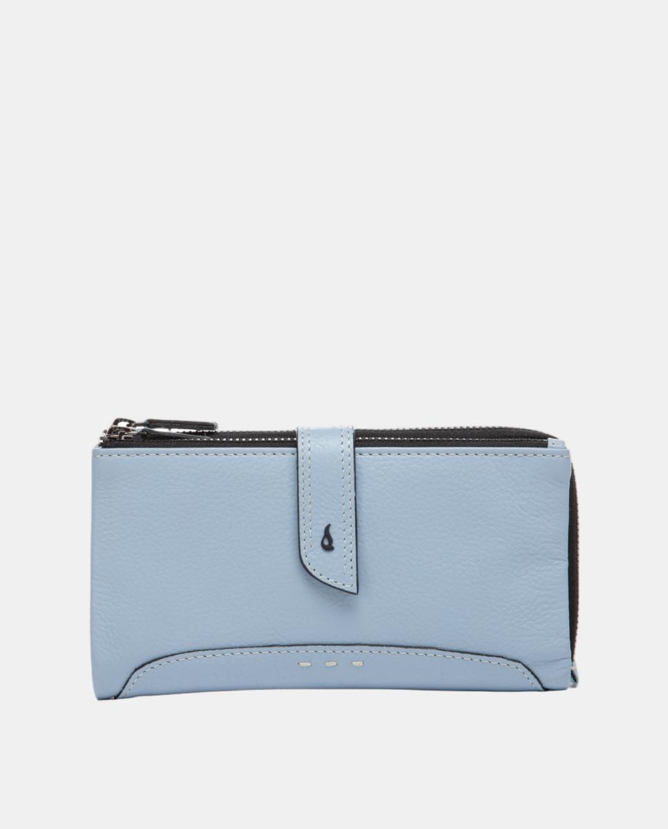 Imagem 0 de Carteira Grande em Pele com Costuras