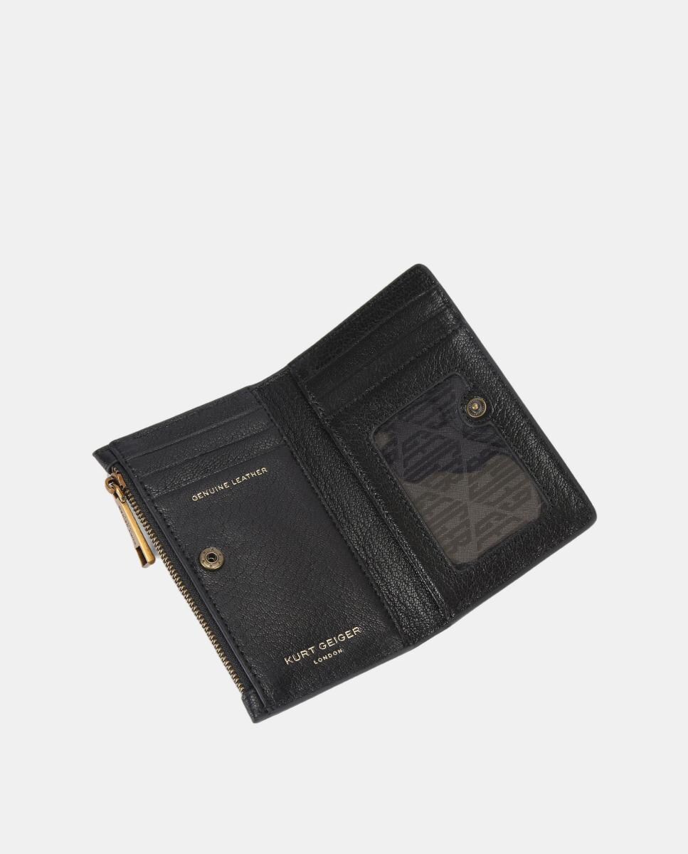 Carteira Bifold em Pele Preto-4