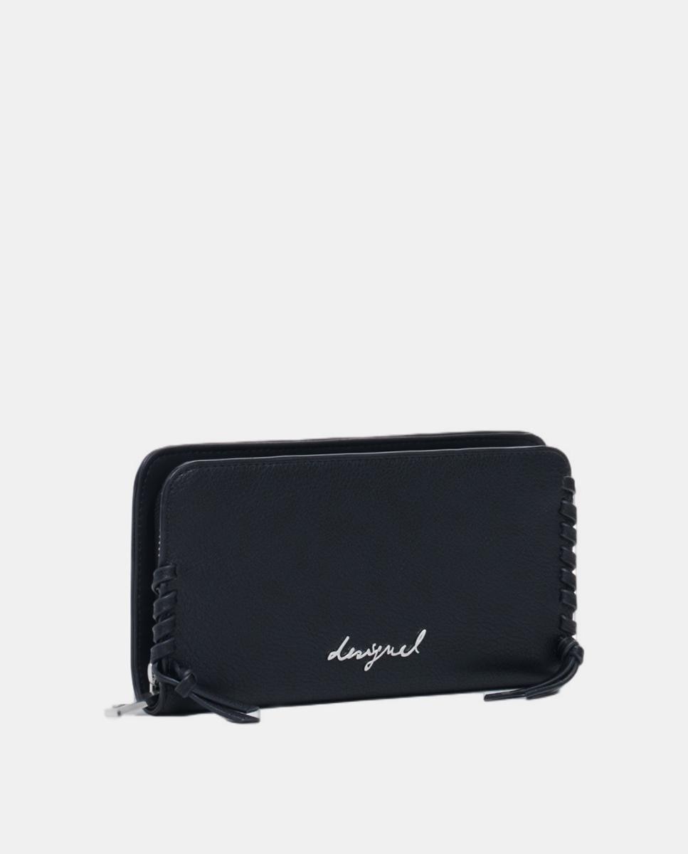 Porta-Moedas Médio com Logótipo Preto-2