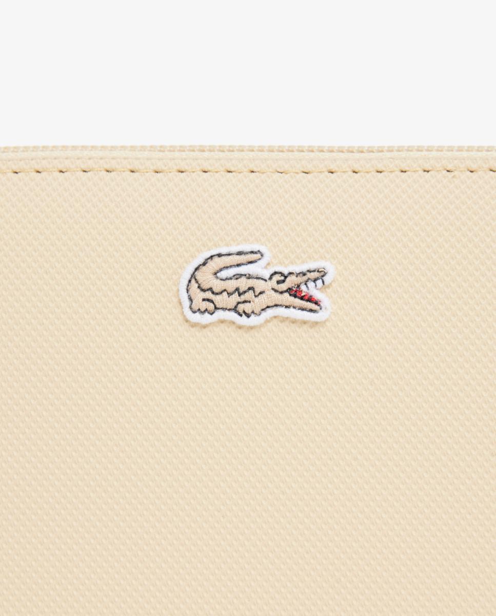 Carteira Grande com Fecho de Correr Bege-3