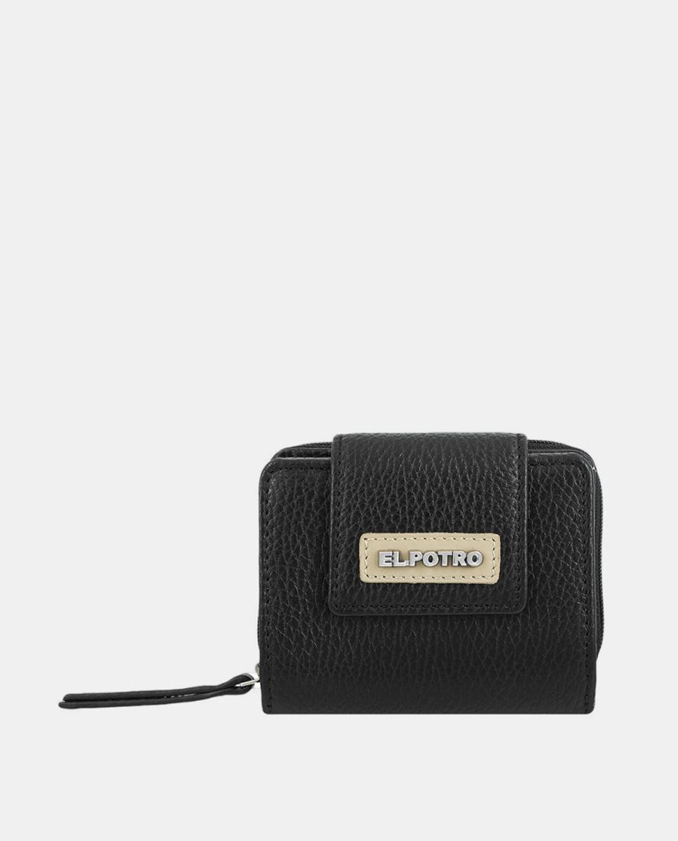 Imagen 1 de Billetero cartera de señora pequeño fabricado en piel vacuno - El Potro - Negro Negro