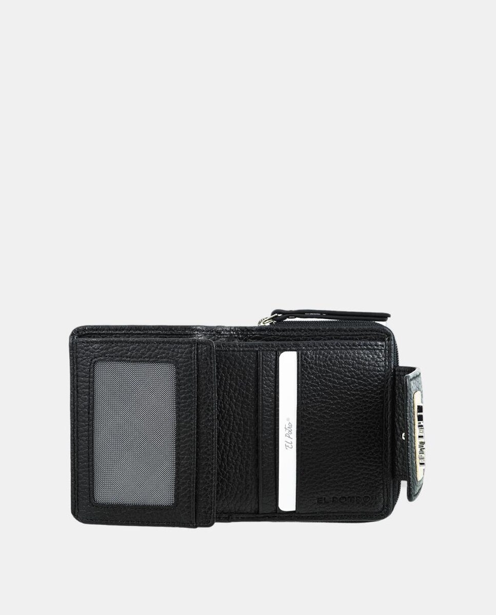 Imagen 3 de Billetero cartera de señora pequeño fabricado en piel vacuno - El Potro - Negro Negro