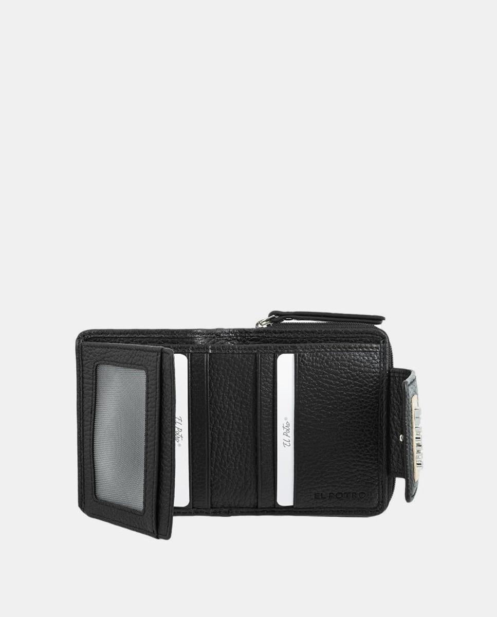 Imagen 4 de Billetero cartera de señora pequeño fabricado en piel vacuno - El Potro - Negro Negro