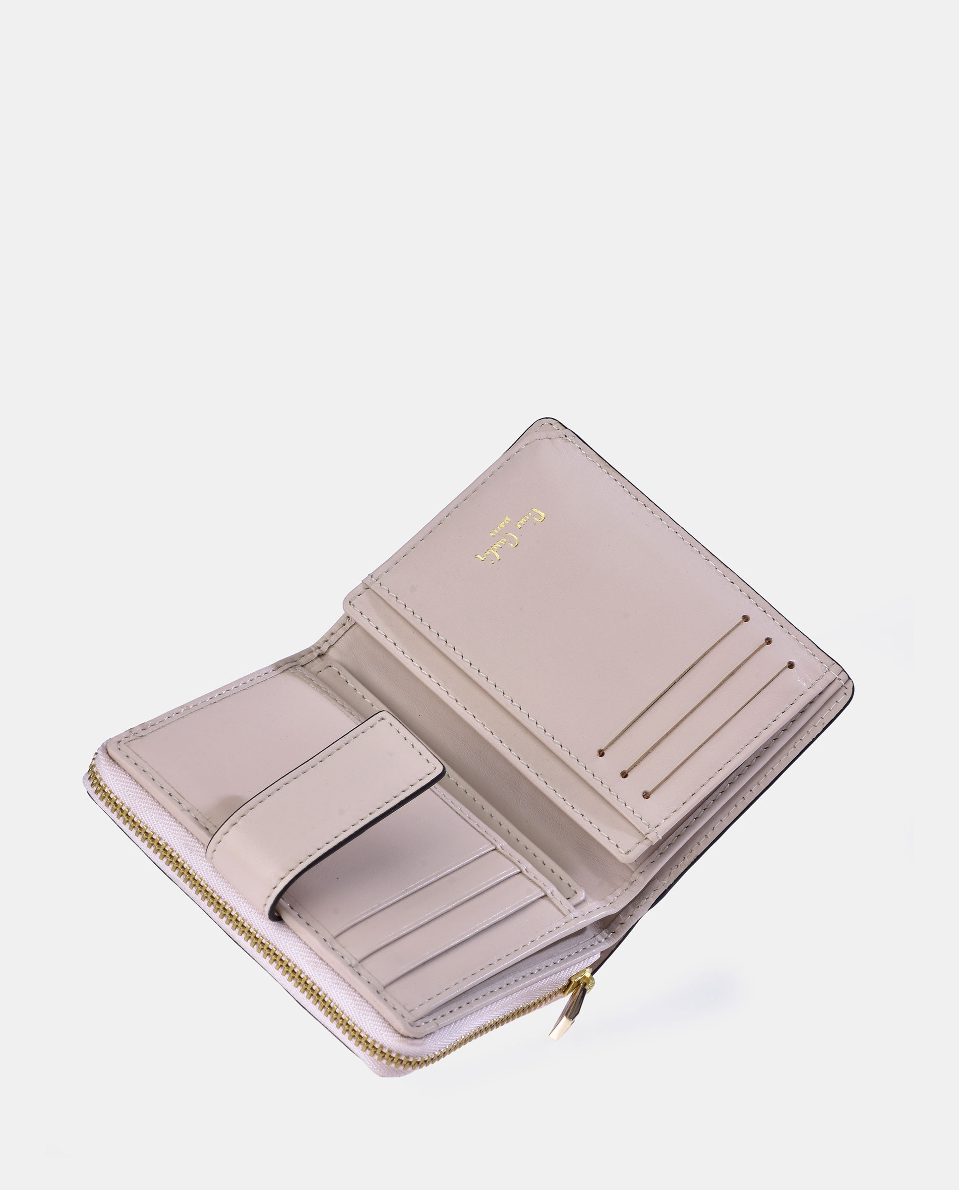 Monedero billetero mujer Pierre Cardin en piel - Beige Beige-2