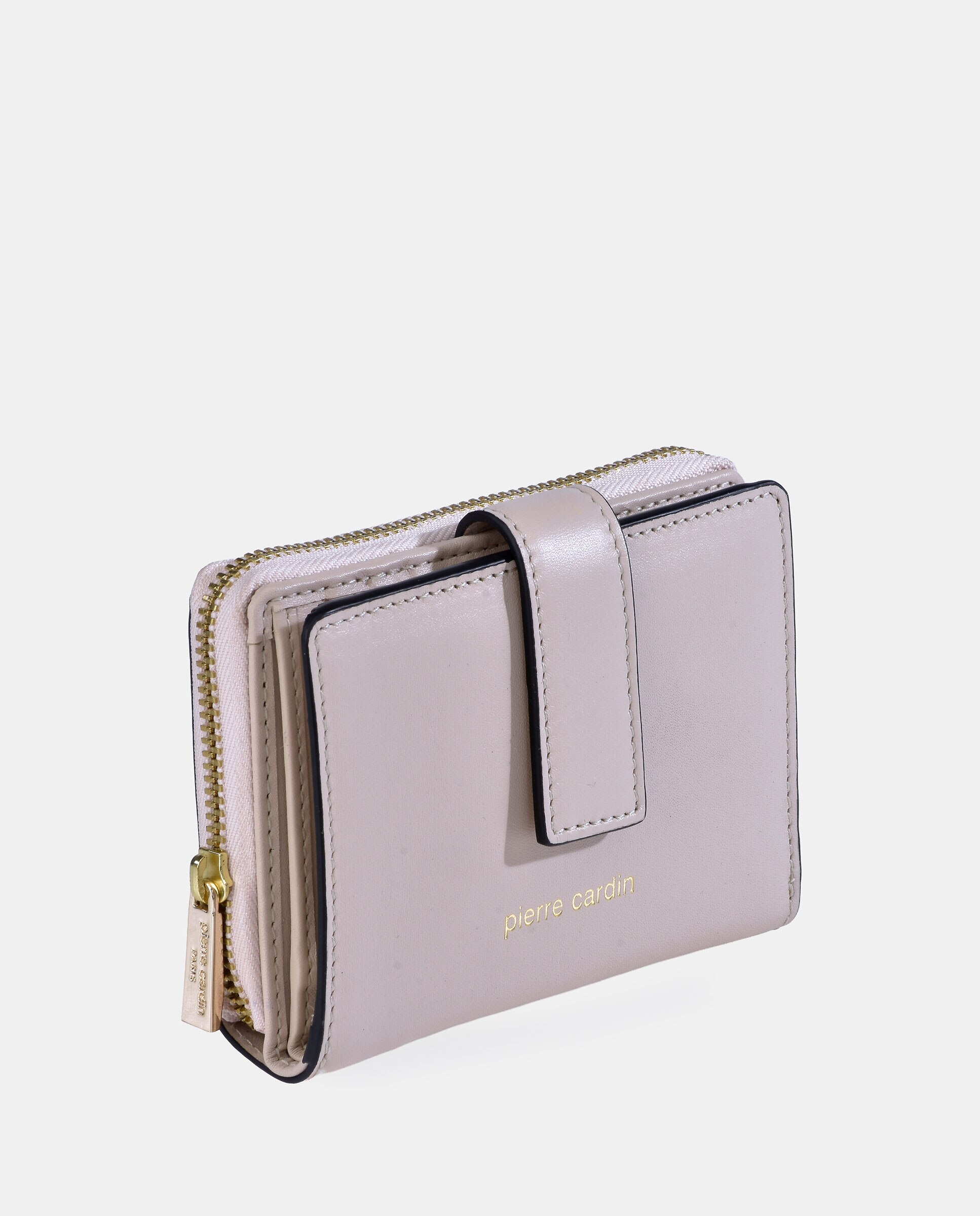 Monedero billetero mujer Pierre Cardin en piel - Beige Beige-3