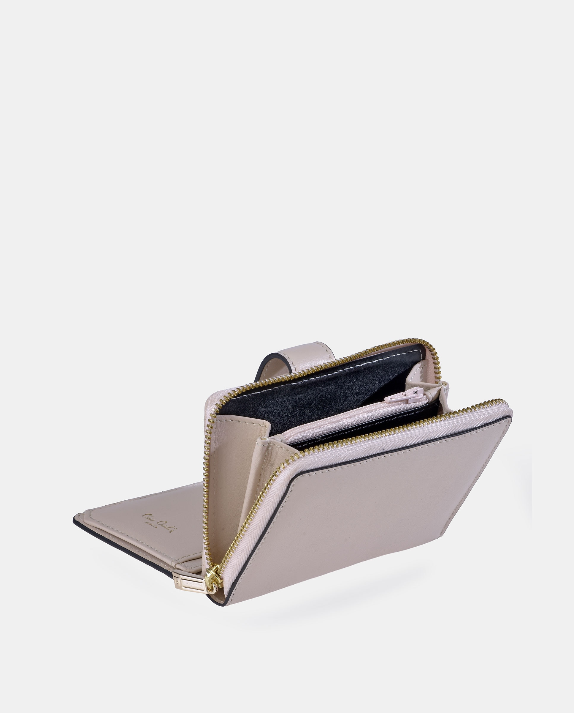Monedero billetero mujer Pierre Cardin en piel - Beige Beige-4