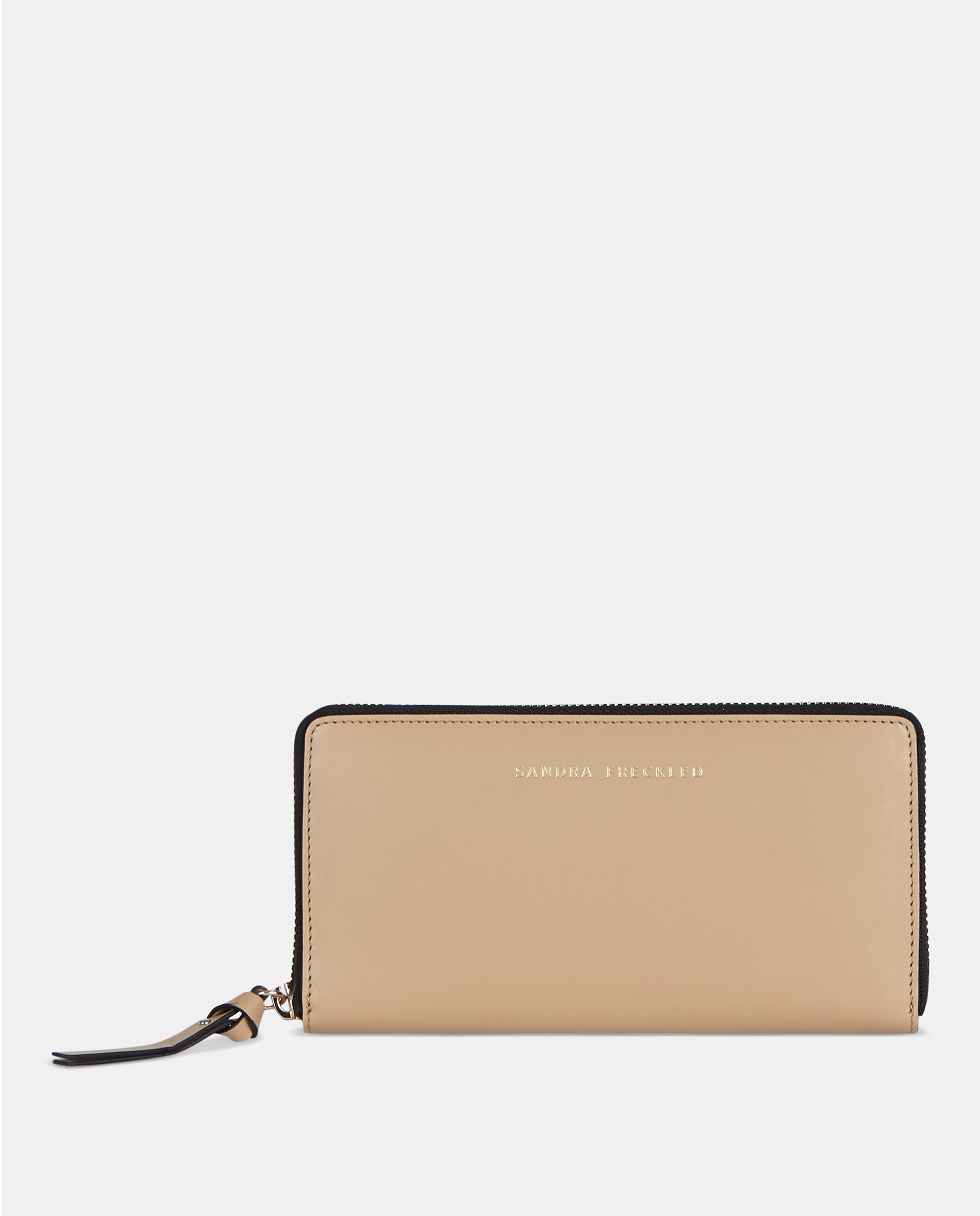 Imagem 0 de Porta-Moedas Grande em Pele Lisa com Fecho de Correr