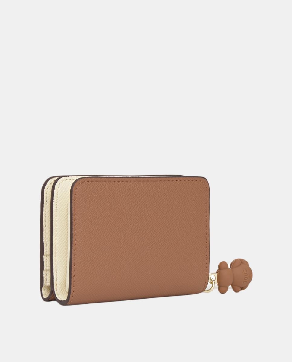 Billetera mediana doble Audree Saffiano - Tous - Marrón Marrón-2