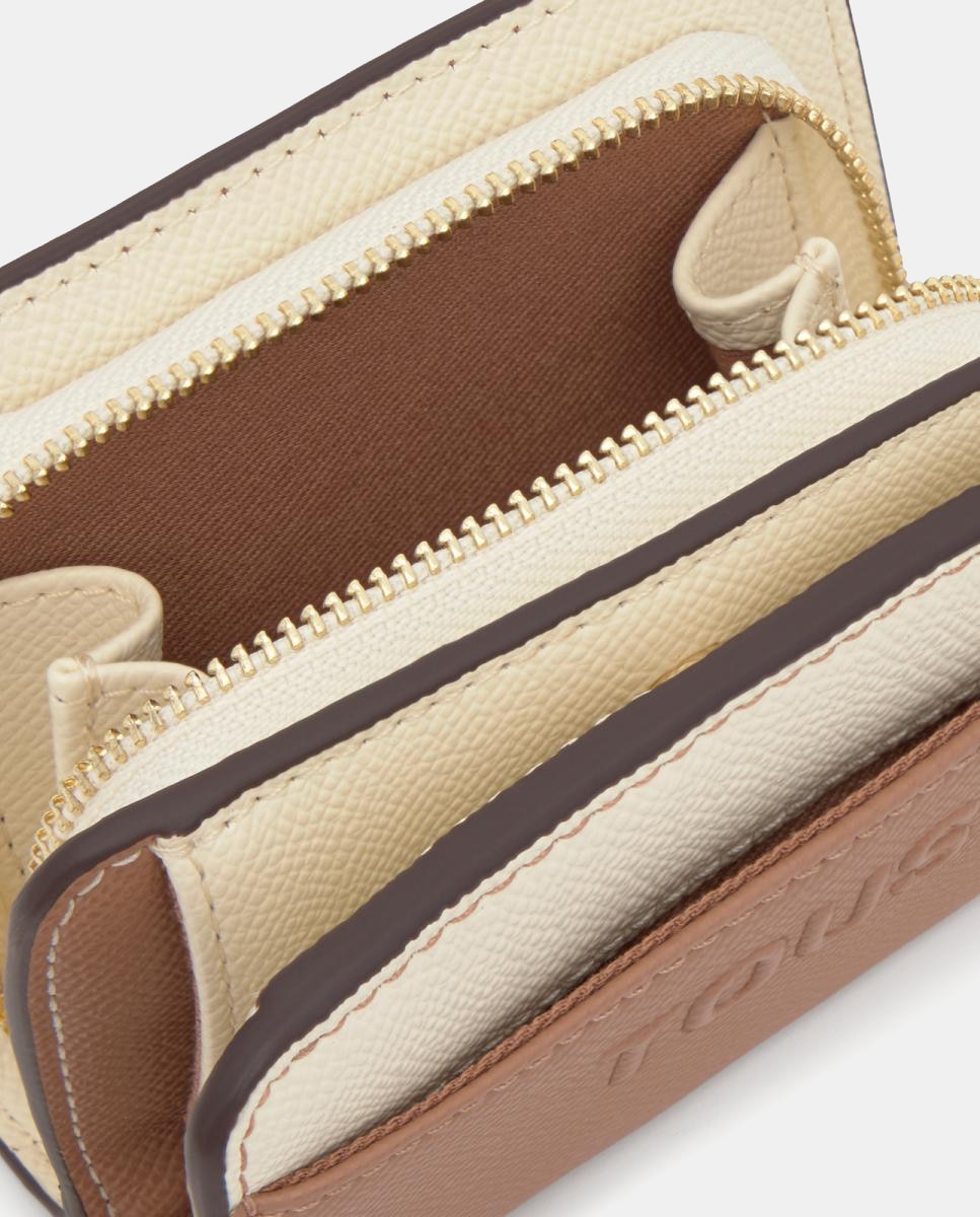 Billetera mediana doble Audree Saffiano - Tous - Marrón Marrón-3