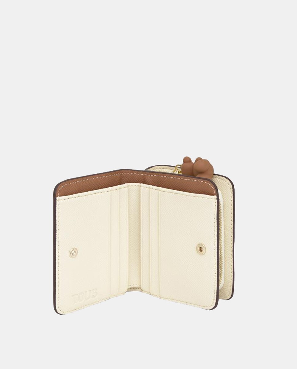 Billetera mediana doble Audree Saffiano - Tous - Marrón Marrón-4