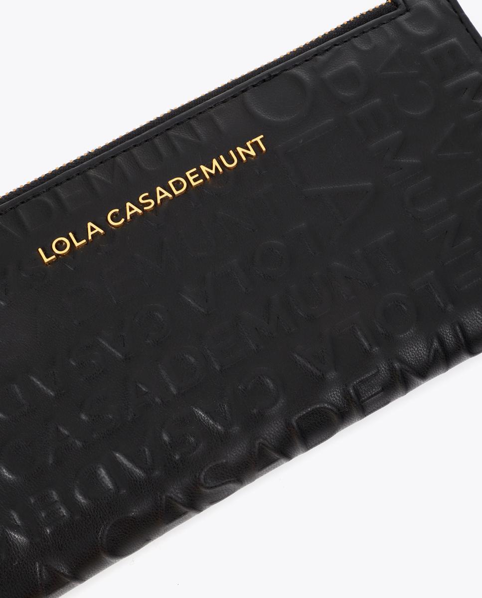 Billetera básica monograma - Lola Casademunt - Negro Negro-6