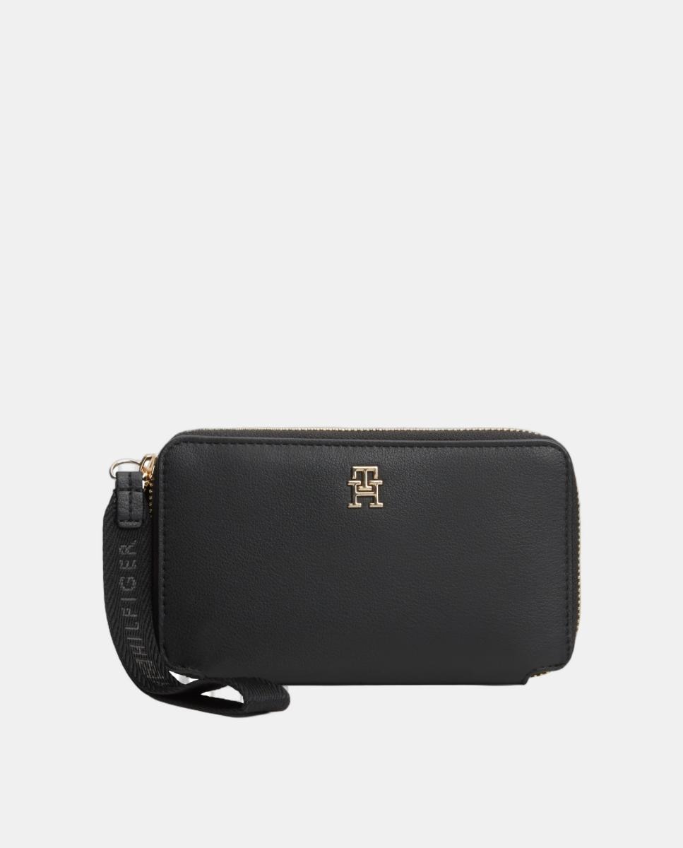 Cartera grande de mujer con asa lateral - Tommy Hilfiger - Negro Negro-1