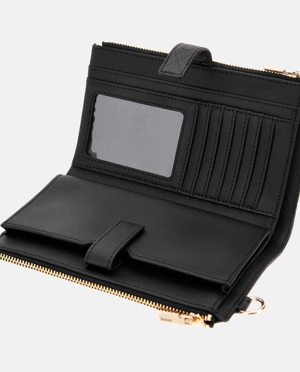 Mala Pouch com Fecho de Correr Superior e Logótipo Cinzento-escuro-2