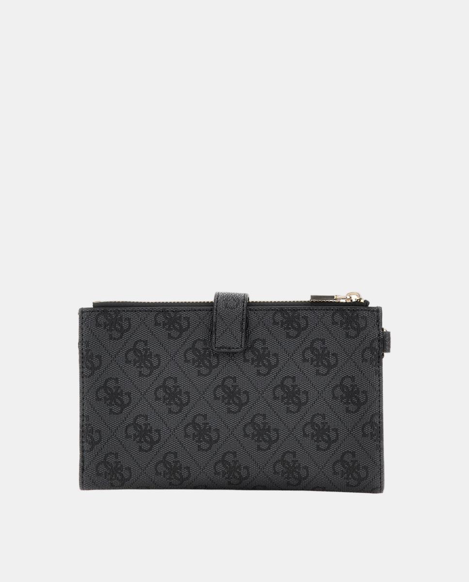Mala Pouch com Fecho de Correr Superior e Logótipo Cinzento-escuro-3