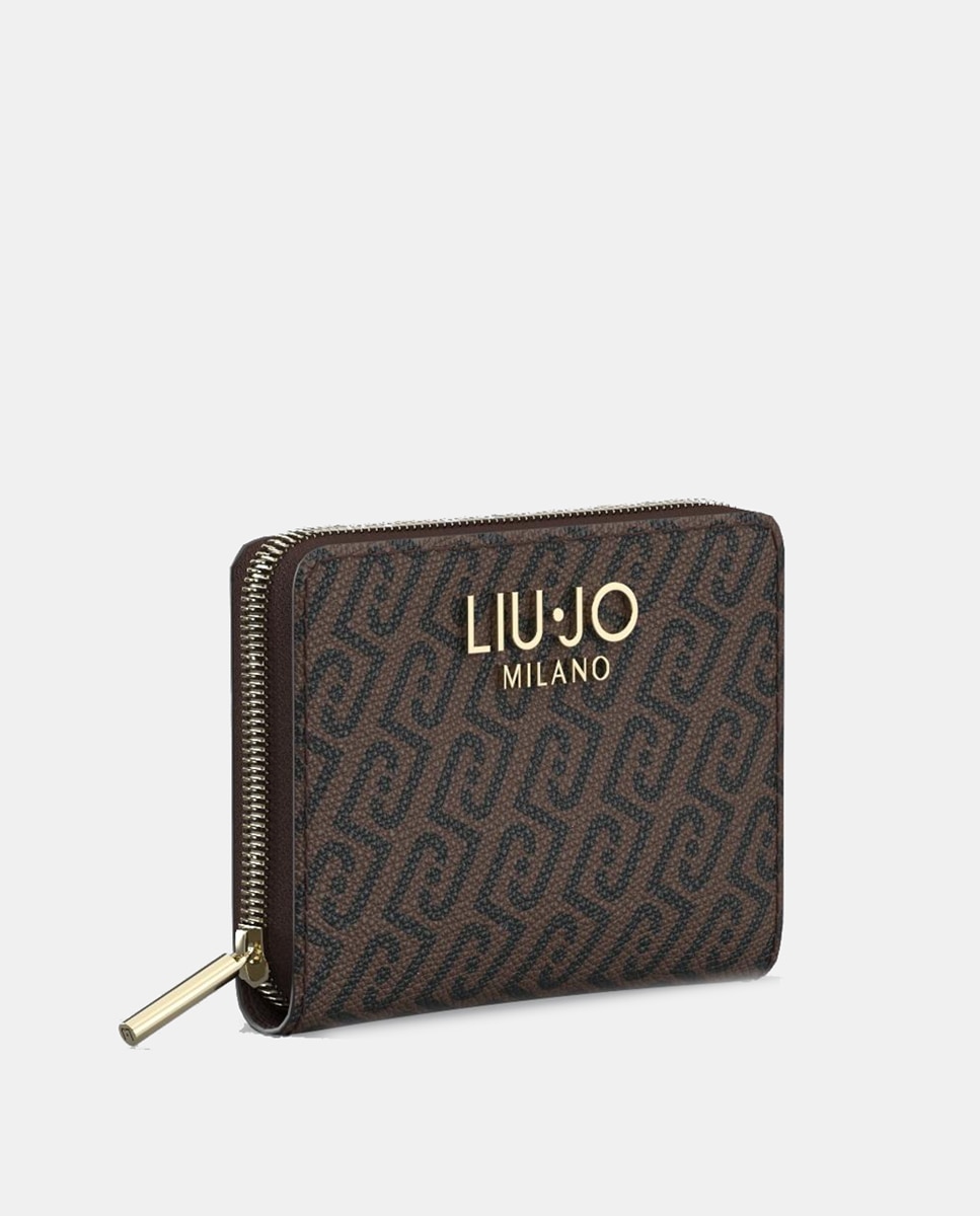 Imagen 2 de Billetero con cremallera y estampado logo M - LIUJO - Marrón oscuro Marrón oscuro