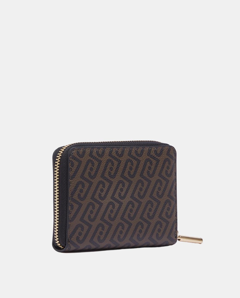 Imagen 4 de Billetero con cremallera y estampado logo M - LIUJO - Marrón oscuro Marrón oscuro