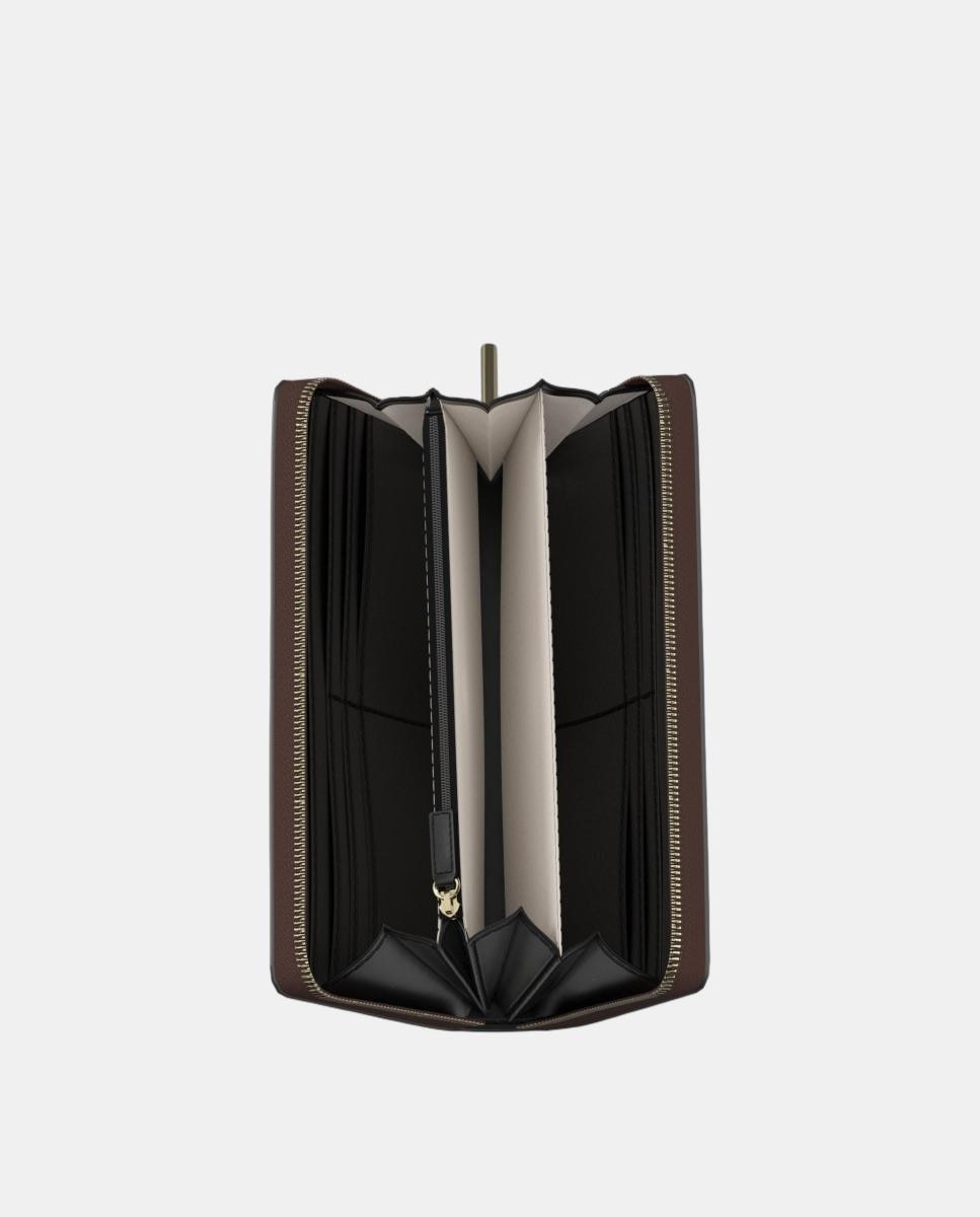 Imagen 3 de Billetero con cremallera y estampado logo XL - LIUJO - Marrón oscuro Marrón oscuro