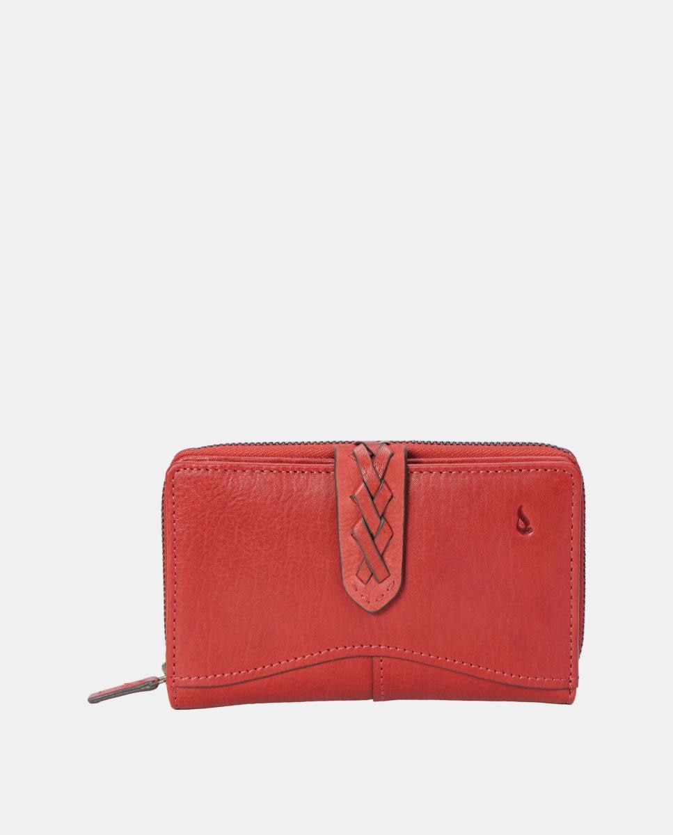Cartera mediana de mujer en piel - Abbacino - Marrón Marrón-1