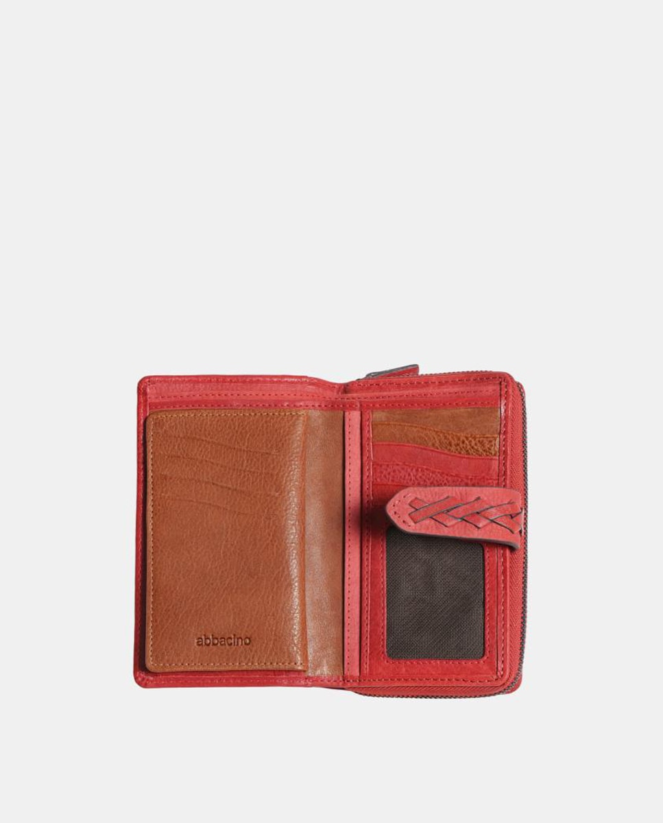Cartera mediana de mujer en piel - Abbacino - Marrón Marrón-4