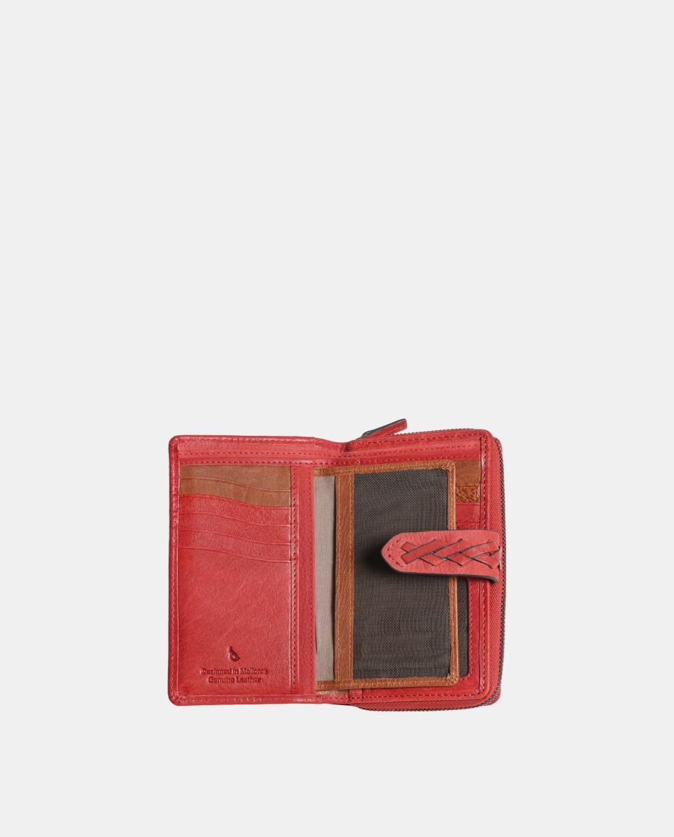 Cartera mediana de mujer en piel - Abbacino - Marrón Marrón-5