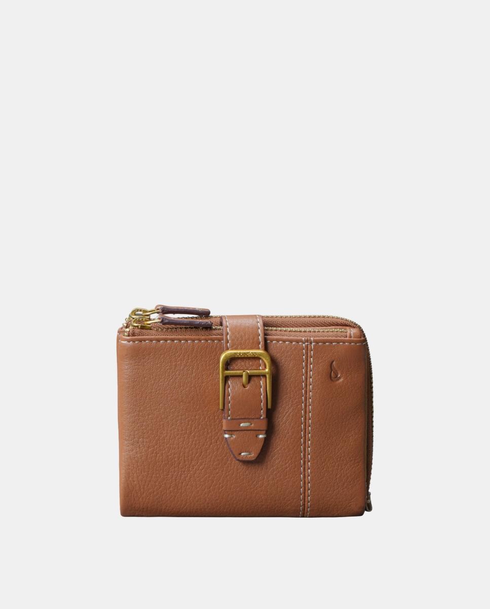 Cartera pequeña de mujer en piel - Abbacino - Marrón Marrón-1