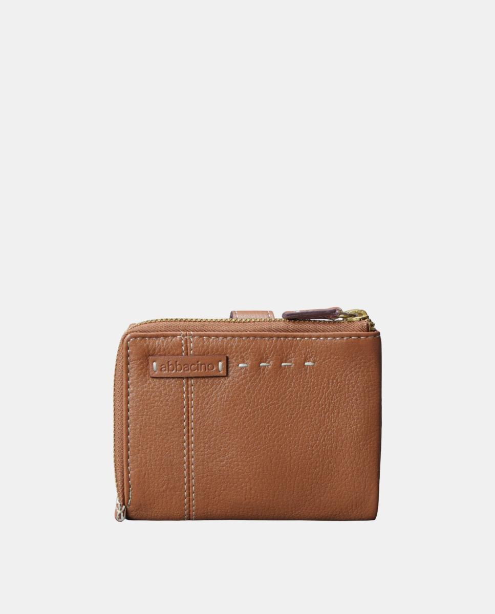 Cartera pequeña de mujer en piel - Abbacino - Marrón Marrón-3