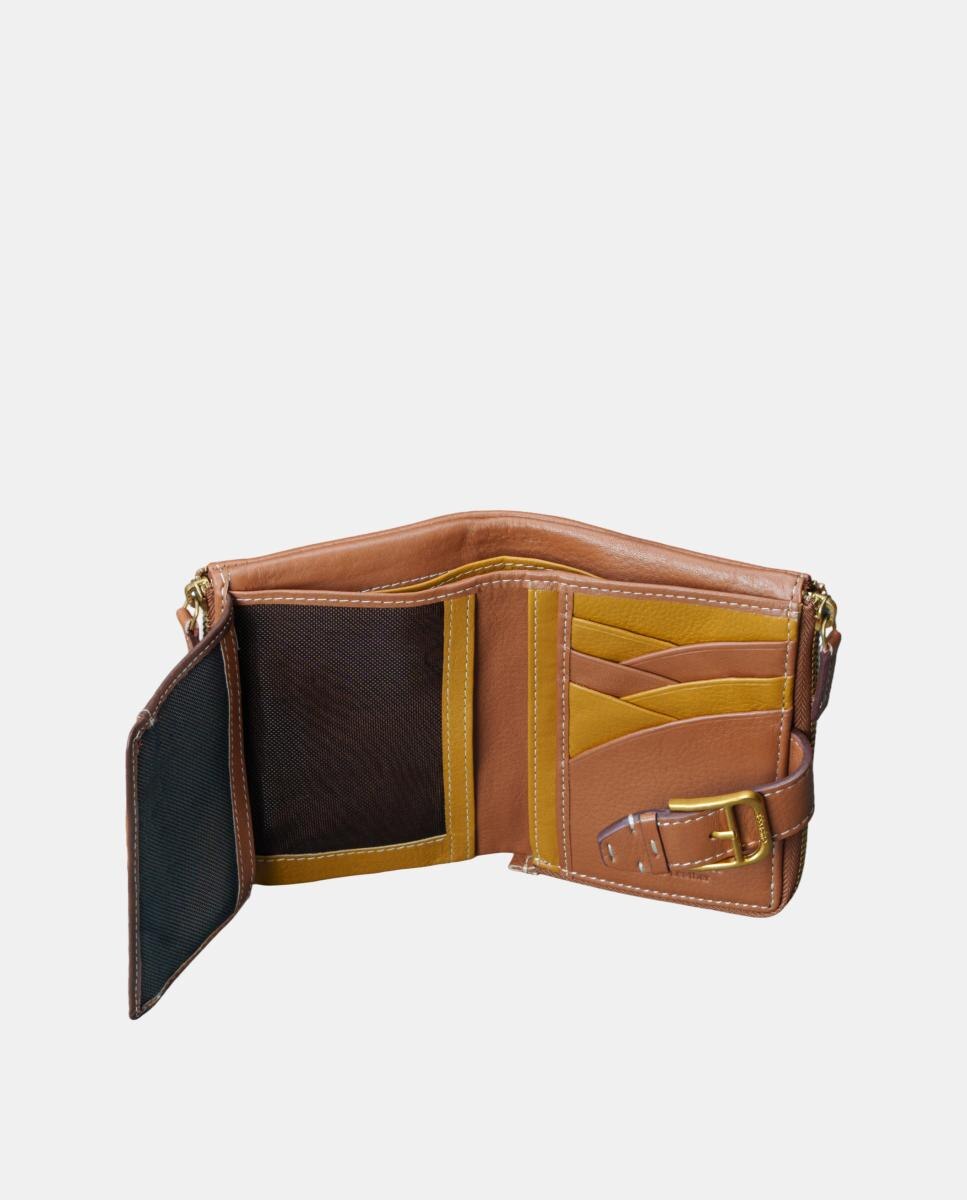 Cartera pequeña de mujer en piel - Abbacino - Marrón Marrón-5
